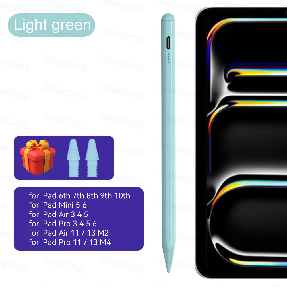 Pour iPad Pencil 10e génération Air 6 M2 Pro M4 Stylus avec inclinaison de la paume, pour iPad Pro 11 12.9 Air 4/5 7/8/9 mini 56 7 Tablette