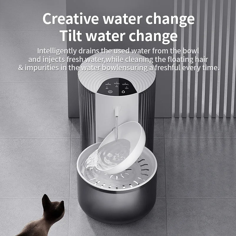 Fontaine à Eau Automatique Sans Fil 3L – Rechargeable & Intelligente | Distributeur pour Chats et Chiens – Sans Filtre