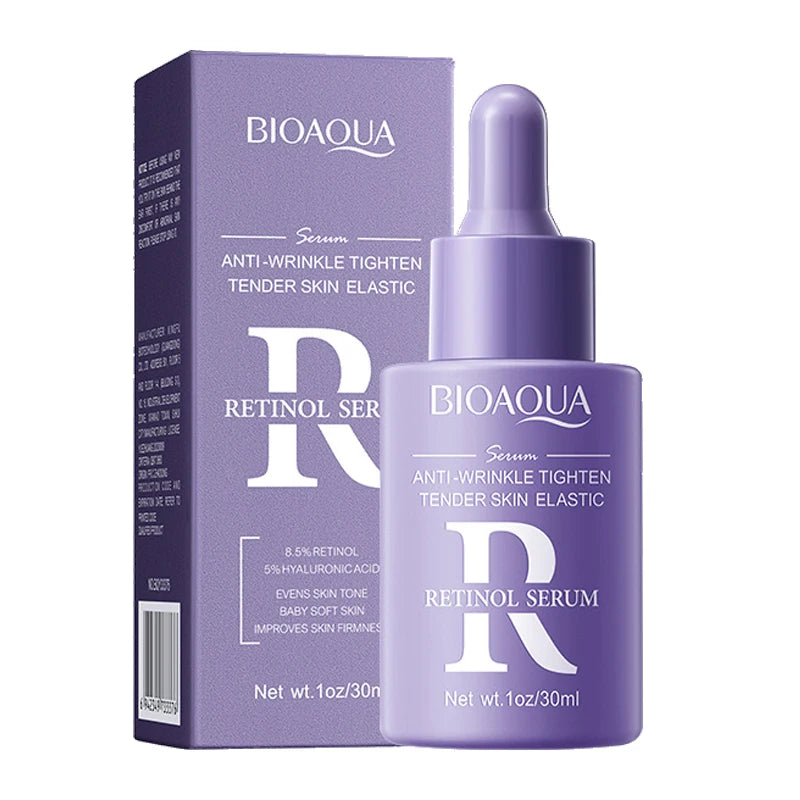 BIOAQUA – Sérum Visage Concentré à la Vitamine C, Rétinol & Acide Hyaluronique, Essence Anti-Âge Éclaircissante.
