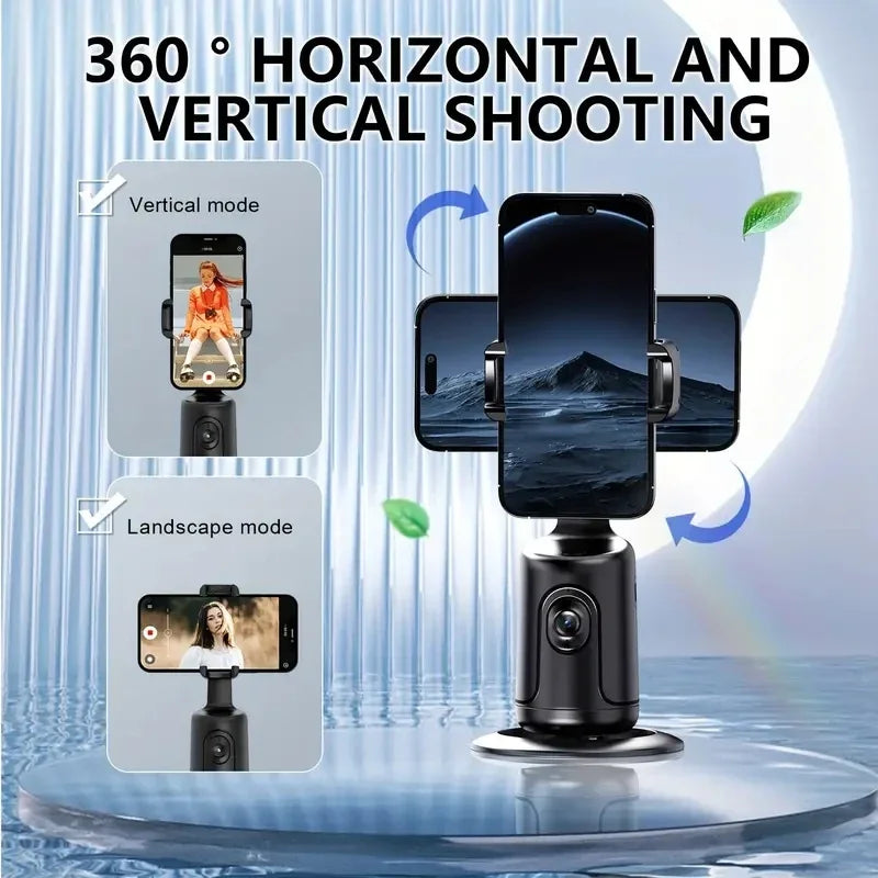 Rotation à 360 Suivi automatique du visage, trépied Smart Selfie Stick Suivi rapide, visage et des objets Cameraman Robot Mount