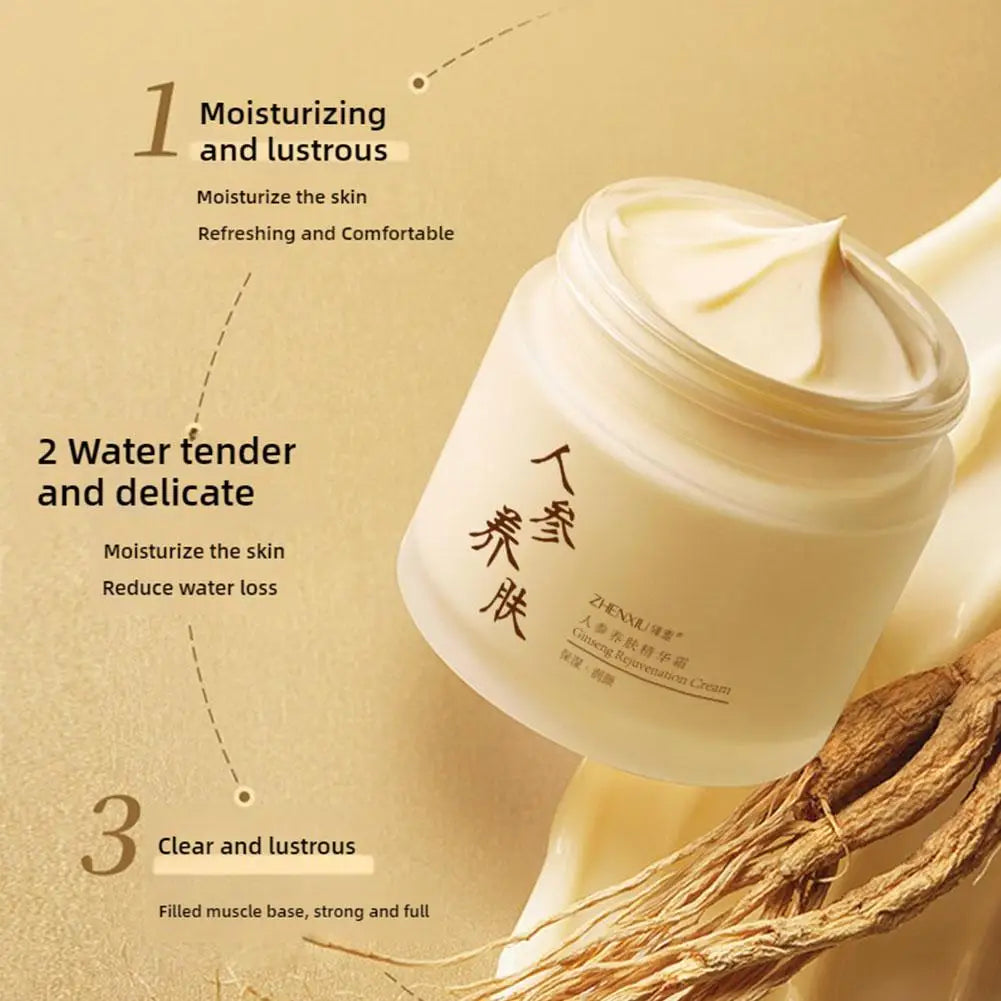 Ginseng Crème pour le visage Anti-rides Hydratant Lissant Ginseng Sérum Anti-âge Réduire les ridules Hydratant Soins de la peau 60g