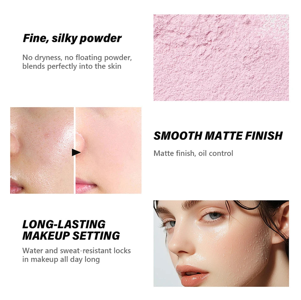 poudre de fixation en Contrôle de longue durée Visage naturel mat Imperméable BrighTening Poudre en vrac Maquillage Cosmétiques
