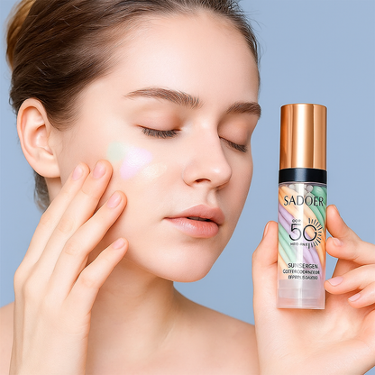 Apprêt de maquillage pour le visage Crème tricolore Contour Isolation des couleurs.