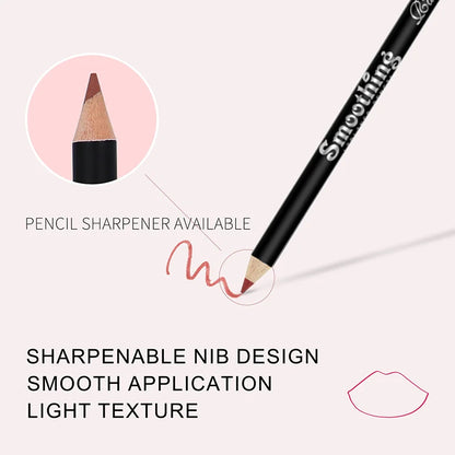 Ensemble de 12 crayon à lèvres professionnel et brillant à lèvres mat pour femmes Cadeaux de la Saint-Valentin