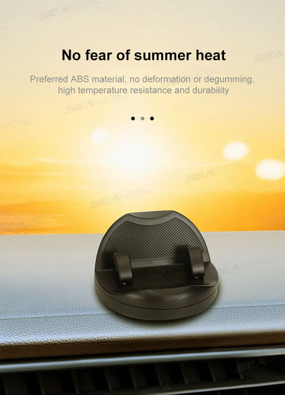 SEAMETAL Head-Up Car Phone Mount Flexible Rotation Phone Holder Stable Anti-Slip Rubber Smartphone Support Universal for 4-7 in