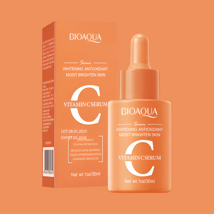 BIOAQUA – Sérum Visage Concentré à la Vitamine C, Rétinol & Acide Hyaluronique, Essence Anti-Âge Éclaircissante.