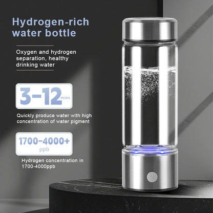 YenvQee 2025 Nouveau corps en verre SPE/PEM Bouteille de générateur d'eau électrolytique alcaline riche en hydrogène