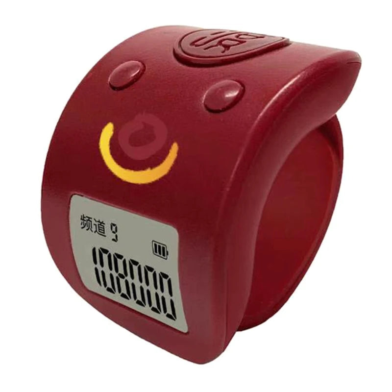 Mini numérique LCD électronique anneau de doigt compteur à main compteur de prière à 9 chiffres compteurs rechargeables Clicker cadeau