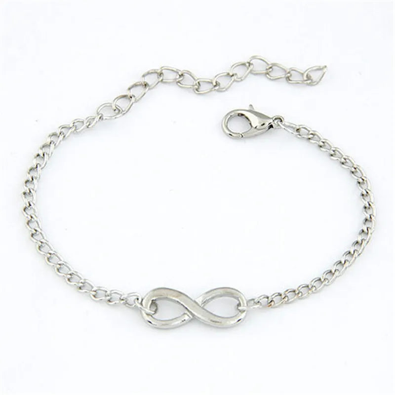 L117 Bracelet tendance avec 8 symboles de l'infini pour homme et femme, bijou tendance, cadeau idéal