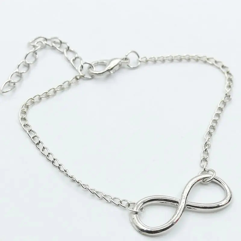 L117 Bracelet tendance avec 8 symboles de l'infini pour homme et femme, bijou tendance, cadeau idéal