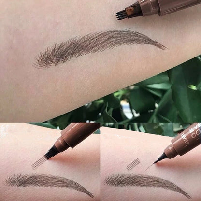 5 Couleurs Crayon à Sourcils Imperméable 4 Fourche Pointe Sourcil Tatouage Longue Durée Naturel Foncé Brun.
