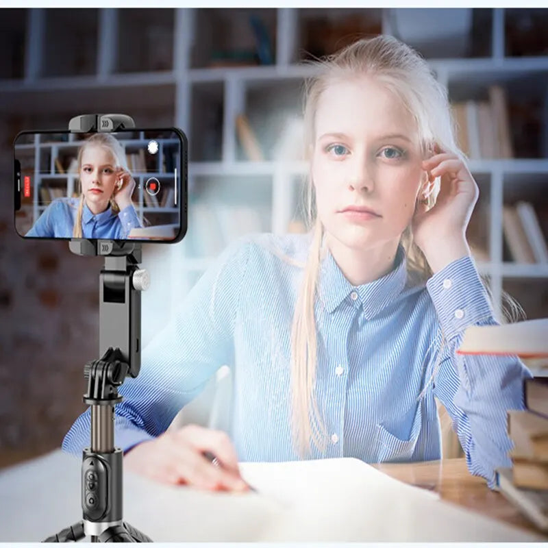 Rotation à 360° suivant le mode de prise de vue Stabilisateur de cardan Selfie Stick Trépied pour iPhone.