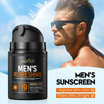 SADOER – Coffret Soins Visage Hommes 6-en-1  Hydratation • Nettoyage • Protection solaire • Anti-âge .