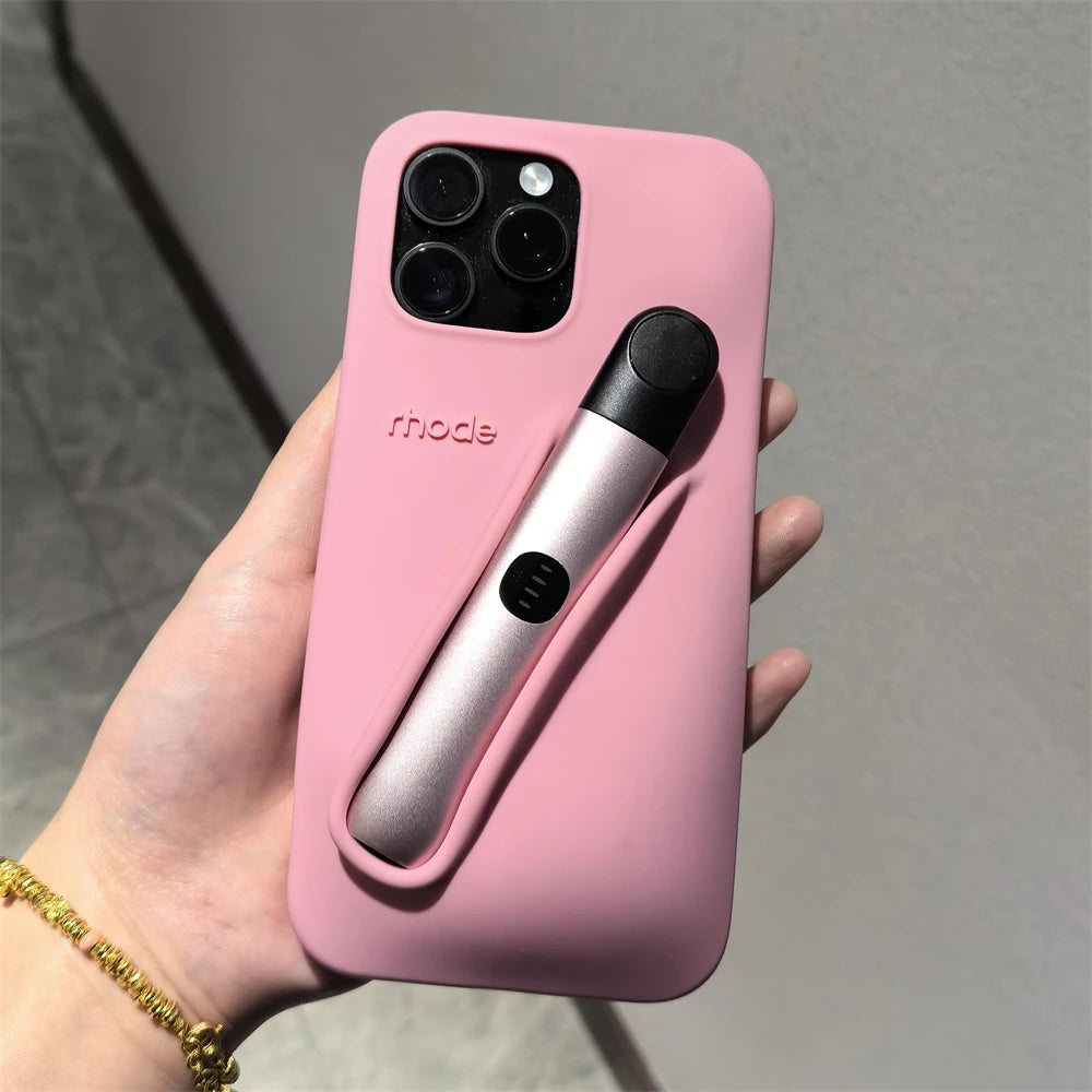 Étui de téléphone Rhode pour iPhone 16, 15, 14 Pro Max Plus, rouge à lèvres en silicone, motif toast expresso