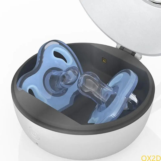 QX2D Désinfectant de tétines portable efficace 4pcs Perles de lampe UVC 3 minutes à chaque fois Type C Rechargeable pour les tétines