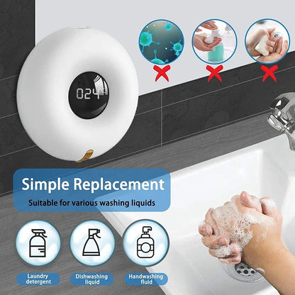 Distributeur de savon mural 280ml Distributeur de savon à mousse liquide automatique sans contact Désinfectant pour les mains Salle de bain Accessoires pour la maison
