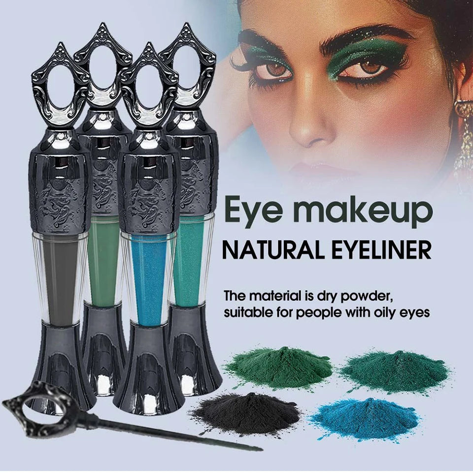 4Colors Etro Bottle Powder Eyeliner Mineral Powder Eye Liner Stick Imperméable Longue Durée Noir Kohl.