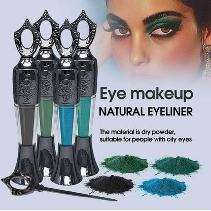 4Colors Etro Bottle Powder Eyeliner Mineral Powder Eye Liner Stick Imperméable Longue Durée Noir Kohl.