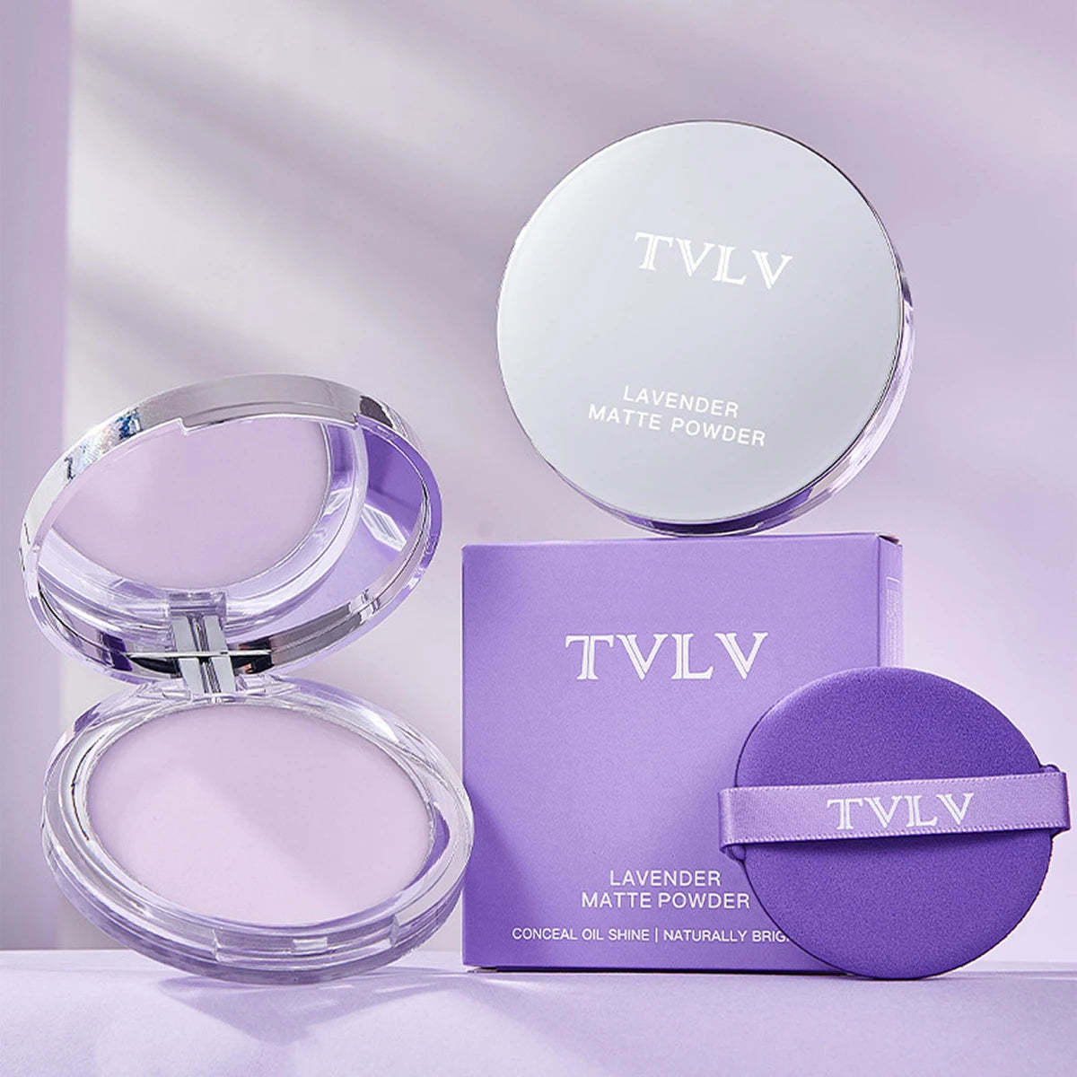 Poudre crème violette imperméable, bâton naturel pour le visage, poudre cosmétique