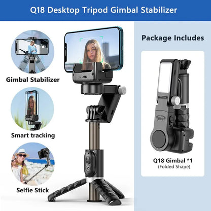 Rotation à 360° suivant le mode de prise de vue Stabilisateur de cardan Selfie Stick Trépied pour iPhone.
