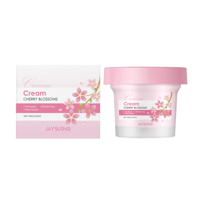 Sakura Skincare Set Crème hydratante pour le visage Sérum Toner Nettoyant pour le visage Crème pour les yeux Kit de soins du visage éclaircissant anti-rides pour femmes
