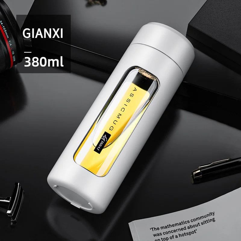 🍵 GIANXI Office – Tasse à Thé 380 ml avec Filtre Séparateur
Tasse Portable Résistante à Haute Température.