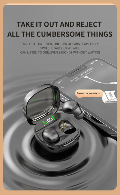 Xiaomi Mini sans fil Bluetooth 5.3 Casque Petits écouteurs Sommeil Travail Musique Sports Invisible HD HIFI Basse Qualité sonore Écouteurs