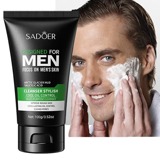 SADOER Nettoyant Visage pour Hommes  Hydratant,  anti-acné, purifie.