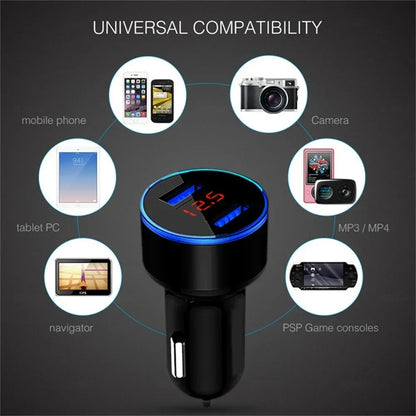Chargeur de voiture rétractable 4 en 1 Chargeur de voiture à charge rapide avec câble USB de type C et 2 ports de charge de type C, chargeur de voiture universel