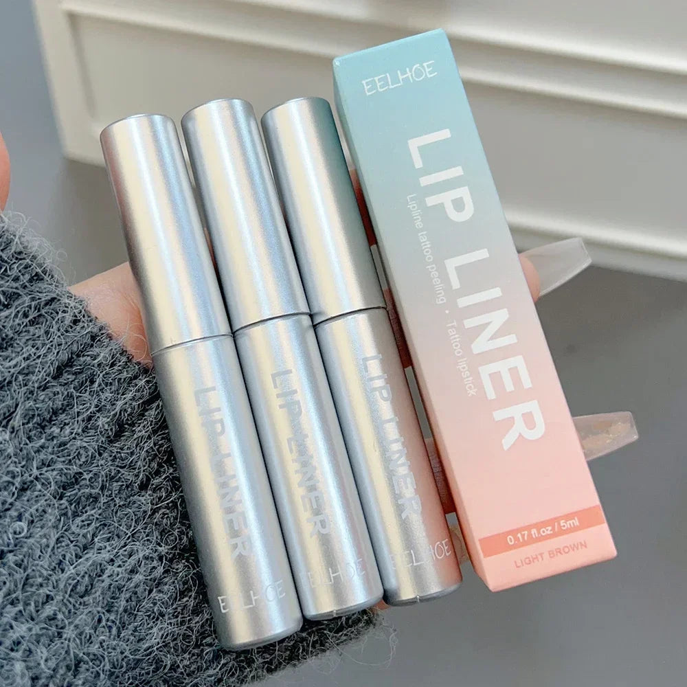 Crayon à lèvres imperméable Peel Off Tattoo Lipgloss Imperméable Longue durée Teinte pour les lèvres mates Contour brun Tear-off Lèvres Tache Cosmétique