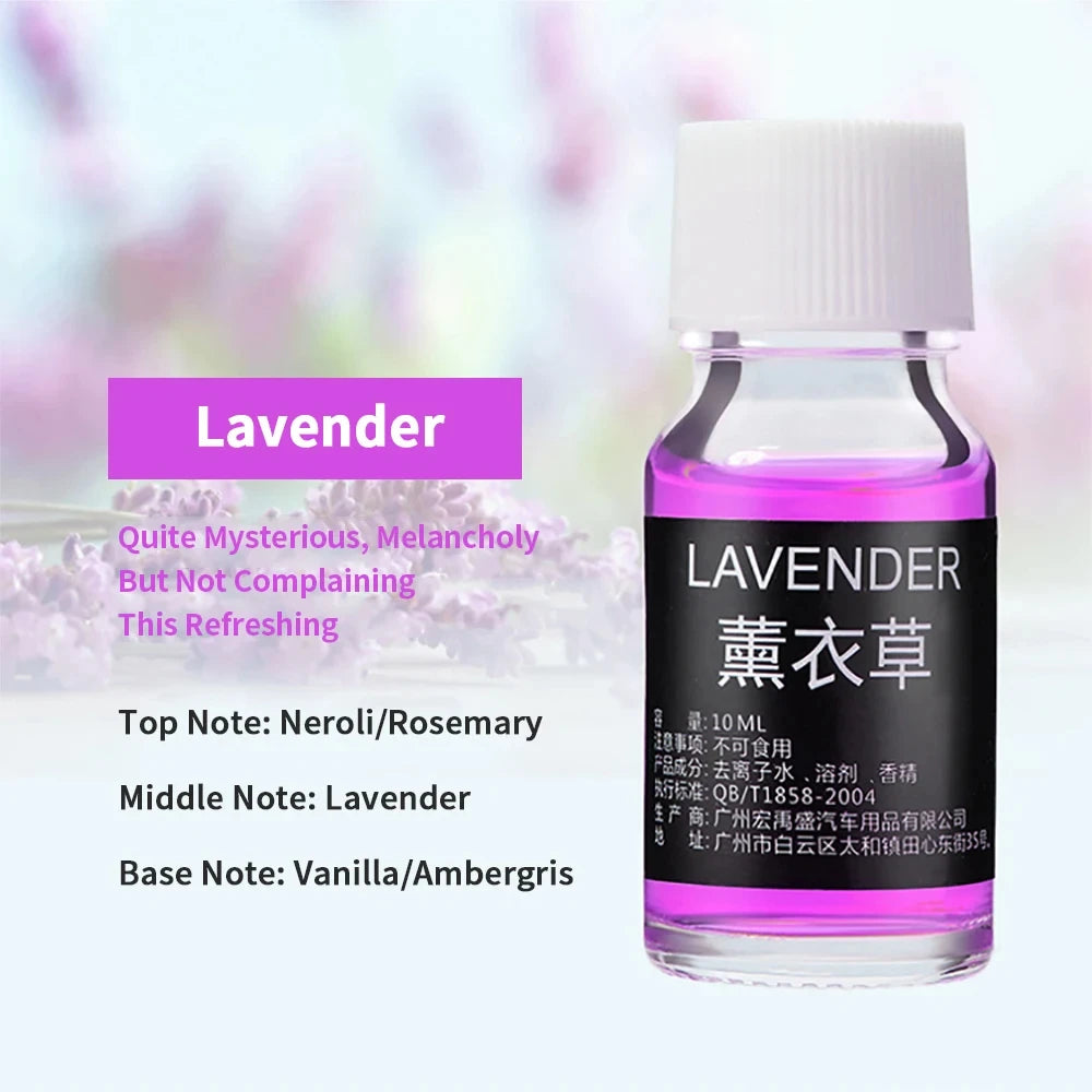 Recharge de parfum de voiture Liquide Huile essentielle Désodorisant Replissage pour Auto Natural Plant Aroma Diffuser Fragrance Humidificateur