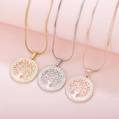 Collier Arbre de Vie Élégant – Pendentif en Strass pour Femme