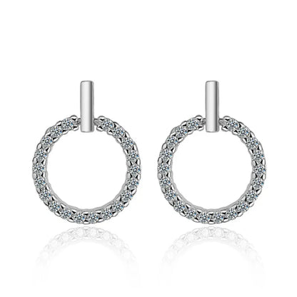 Boucles d'oreilles en argent sterling 925 avec zircons CZ