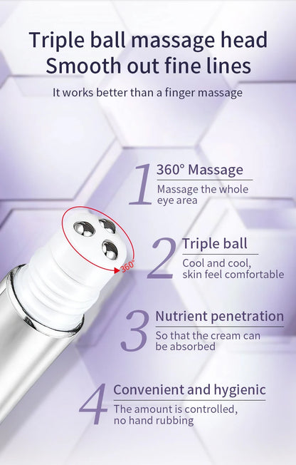 O'CHEAL – Crème Contour des Yeux avec Applicateur Roller Massant