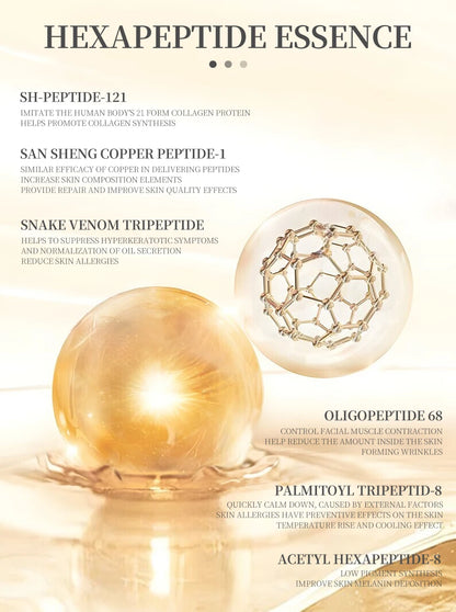 6 Peptide Essence L'ensemble de soins de la peau rafraîchissant.