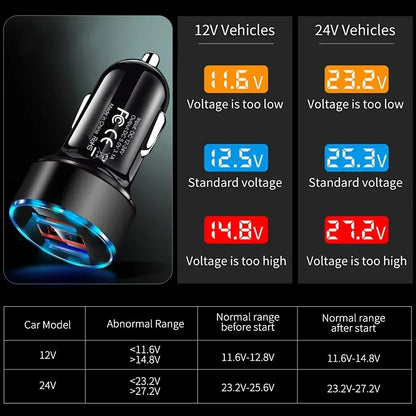 Chargeur de voiture rétractable 4 en 1 Chargeur de voiture à charge rapide avec câble USB de type C et 2 ports de charge de type C, chargeur de voiture universel