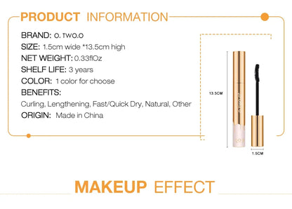 Mascara 3D Allongant Noir – Extension de Cils Effet Volume, Longueur et Définition