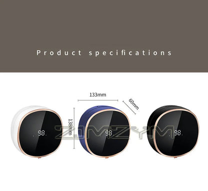 Distributeur de savon intelligent à 3 vitesses Lave-mains à induction sans contact Distributeur de savon liquide mural avec affichage numérique de température