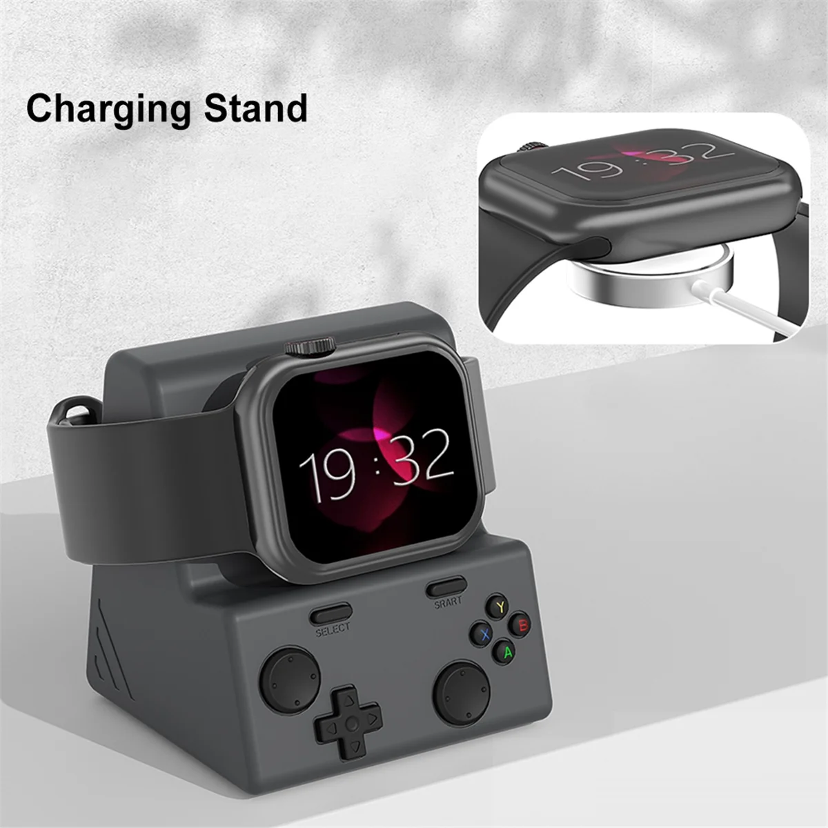 Support de chargeur pour montre connectée ABKN, station de charge en silicone pour montres séries 10, 9, 8, 7, 6 et 5