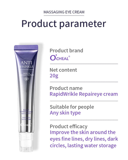 O'CHEAL – Crème Contour des Yeux avec Applicateur Roller Massant