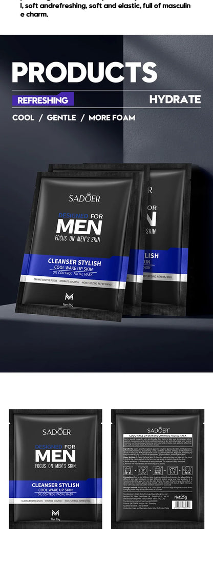 SADOER – Masque Visage pour Hommes, Hydratation intense • Anti-âge.