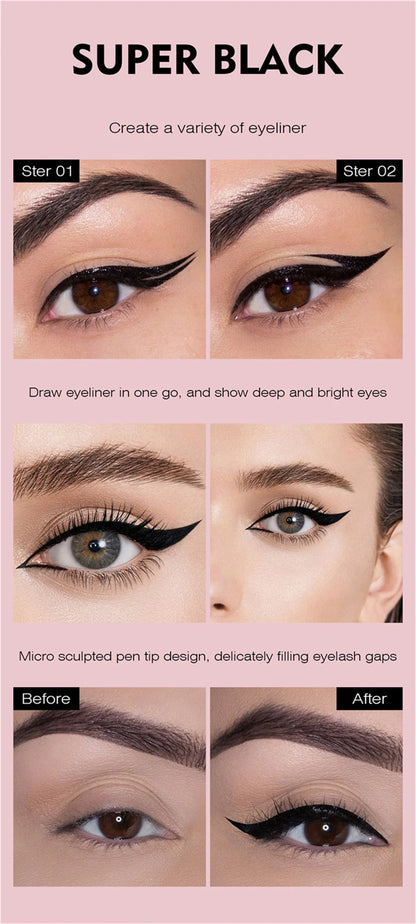 Stylo Eyeliner liquide noir imperméable Ultra-fin Anti-Smudge Durant Lisse Lying Silkworm Eyes Liner Pencils Eye Makeup Tools