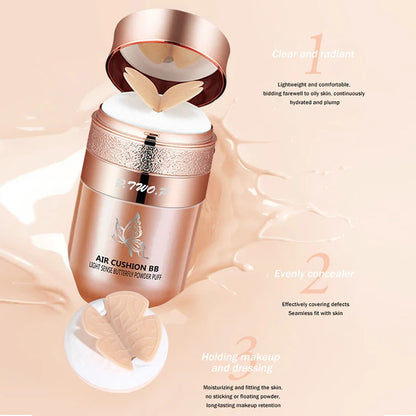 Air Cushion BB – Fond de teint fluide éclat naturel avec applicateur papillon