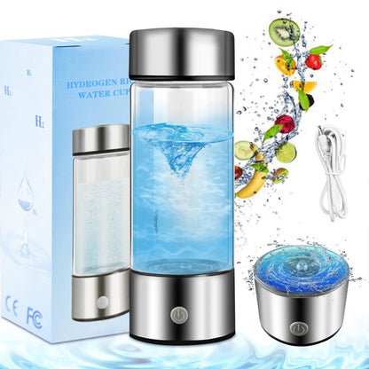 420ml bouteille d'eau riche en hydrogène portable rechargeable USB.