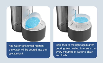 Distributeur d'eau intelligent pour animaux de compagnie, fontaine d'eau sans fil pour chat, distributeur d'eau pour chien, chargeur d'eau automatique rechargeable