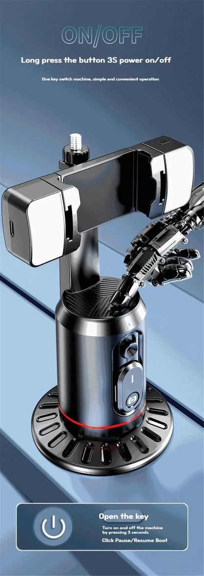 COOL DIER 2025 Nouveau stabilisateur de cardan à rotation 360, trépied Selfie Stick Desktop Face Tracking Gimbal pour Tiktok Smartphone Live