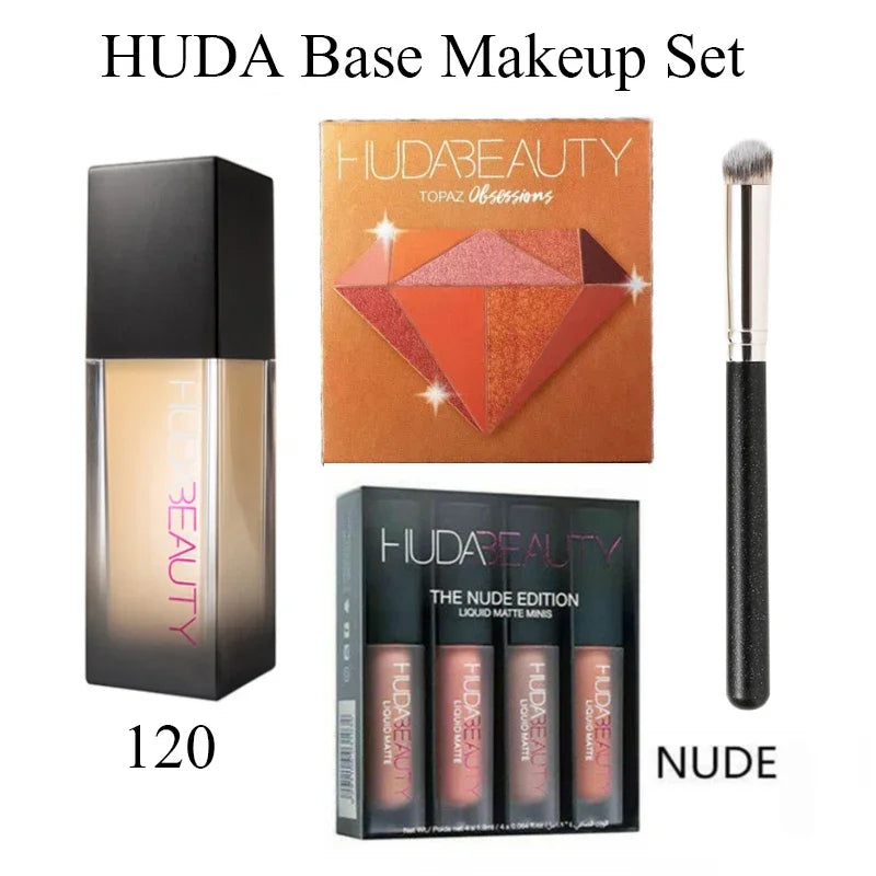 34ml HUDA Fond de teint liquide impeccable Correcteur mat Maquillage facial nourrissant longue durée Pores dissimulés Cosmétiques respirants