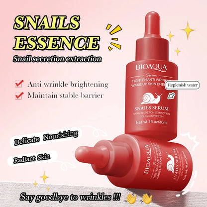 BIOAQUA – Sérum Visage Concentré à la Vitamine C, Rétinol & Acide Hyaluronique, Essence Anti-Âge Éclaircissante.
