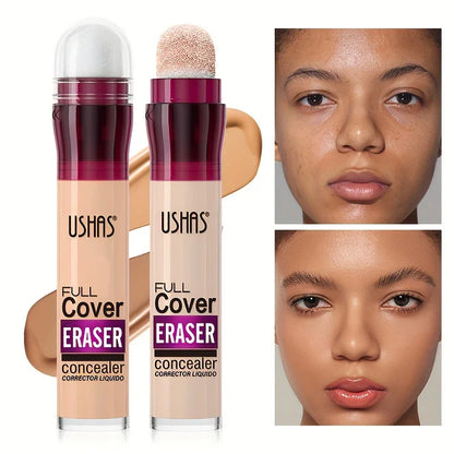 USHAS 12 couleurs tête d'éponge rotative fond de teint liquide anti-correcteur longue durée liquide n'enlève pas le maquillage correcteur imperméable