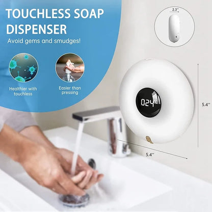 Distributeur de savon mural 280ml Distributeur de savon à mousse liquide automatique sans contact Désinfectant pour les mains Salle de bain Accessoires pour la maison